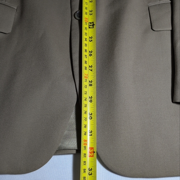 Joseph & Feiss Int'l Trio Men's 42R Beige 100% Wool Blazer Sports Coat Jacket - Picture 8 of 9